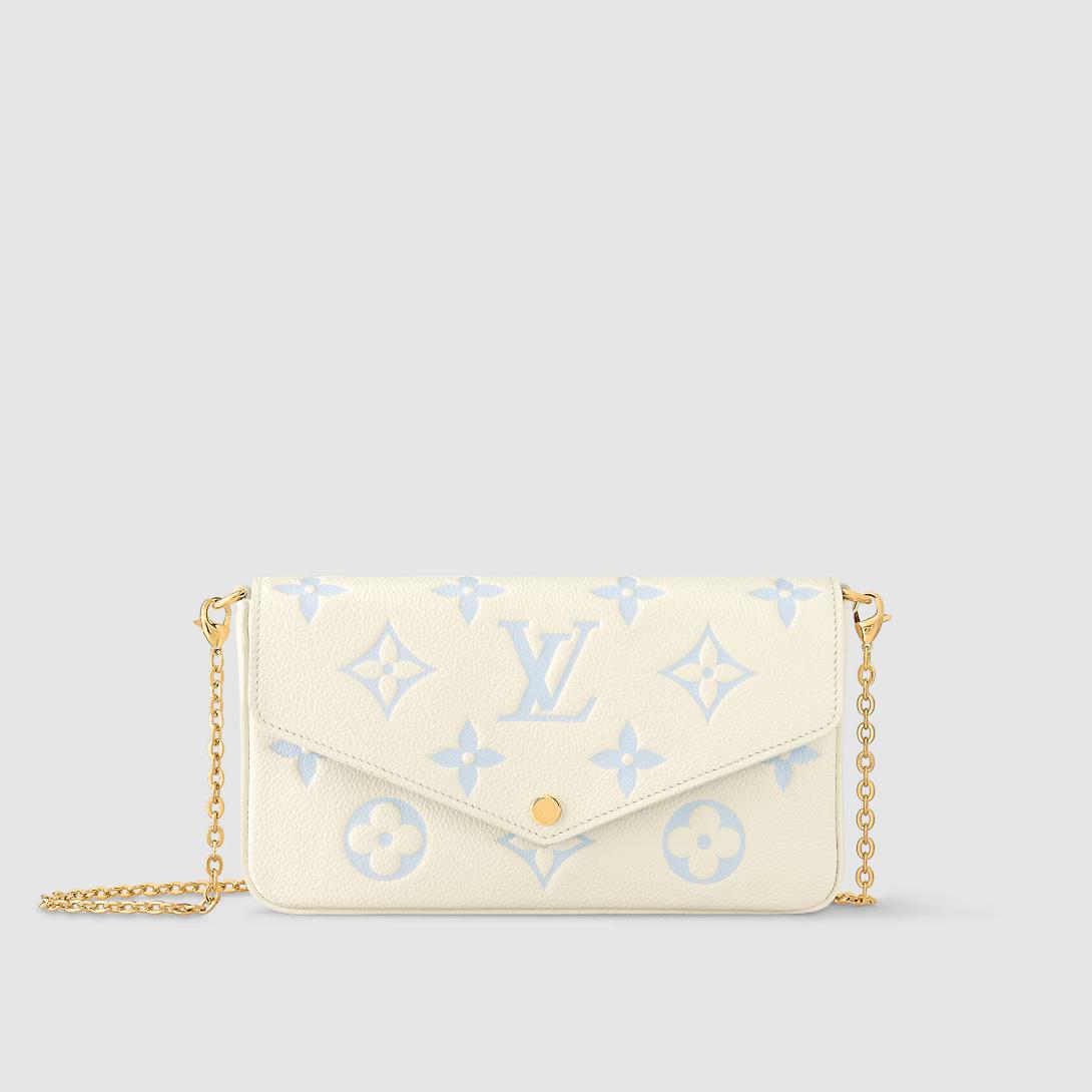 Túi Louis Vuitton Félicie Pochette Monogram Empreinte Nữ Trắng